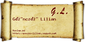 Göncző Lilian névjegykártya